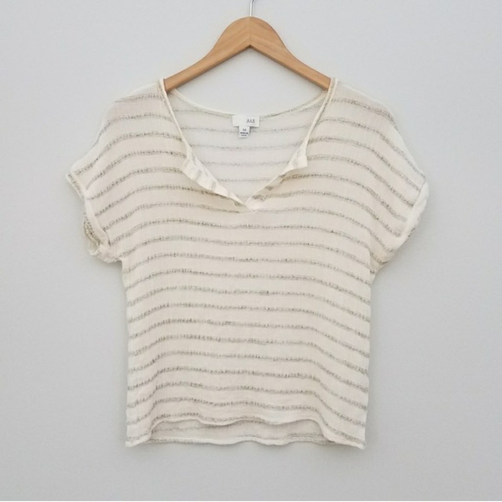 • Jule • Striped Linen Top